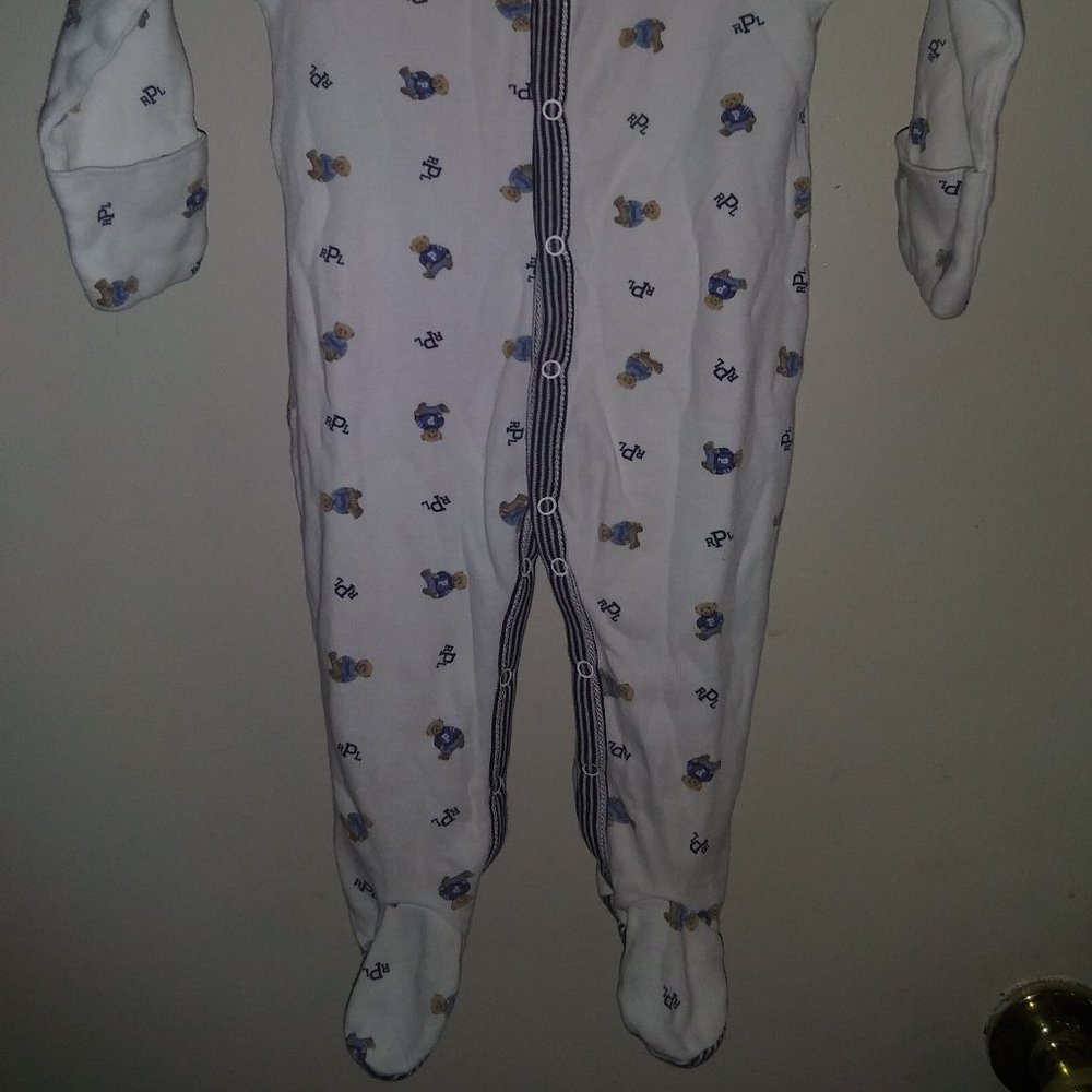 Ralph Lauren Long sleeve footsie pj's